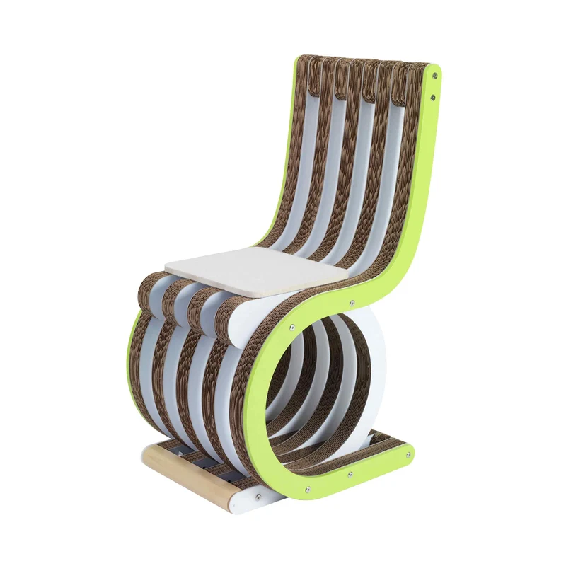 Cardboard Chair TWIST Lime Green
