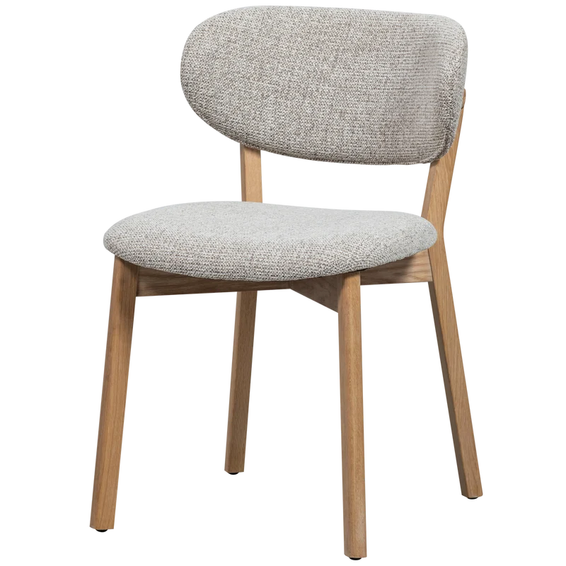 Sedia da pranzo udar con struttura in legno naturale
