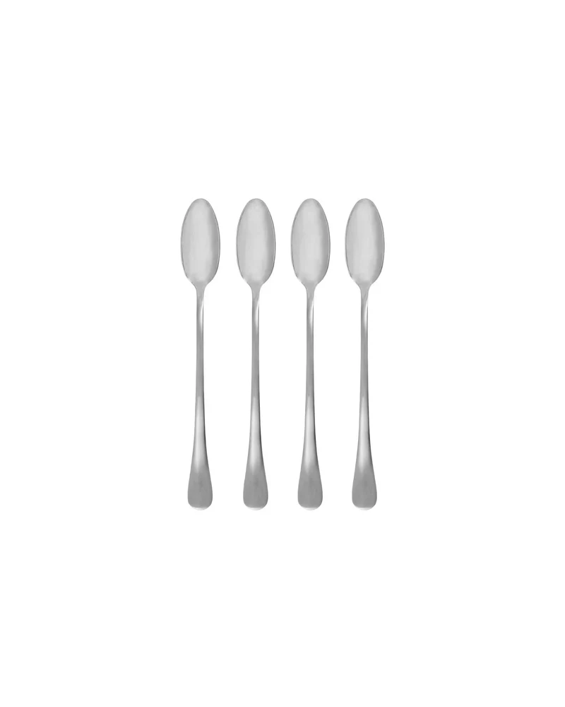 Lange lepels Brush zilver - 4 stuks