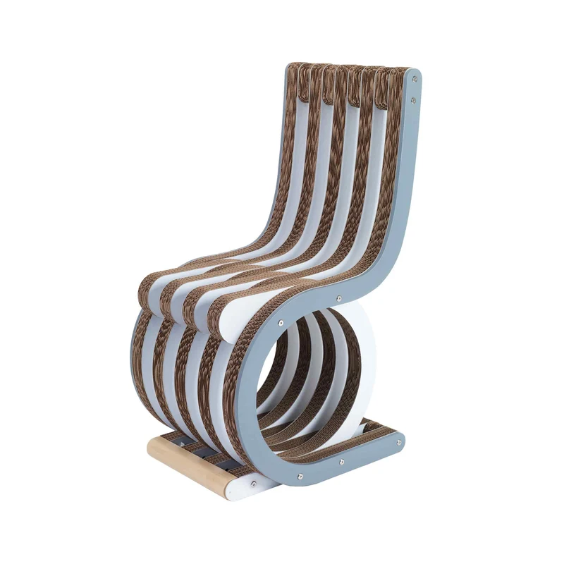 Cardboard Chair TWIST Grey