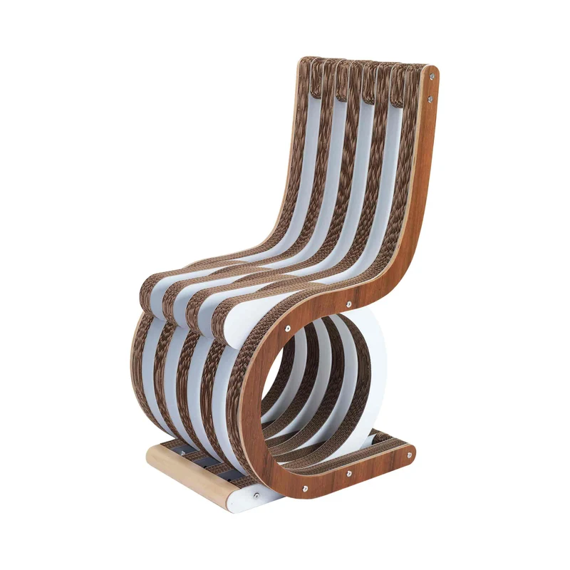 Cardboard Chair TWIST Canaletto Walnut