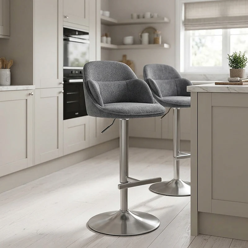 Sgabello Stoffa - Freya Grigio scuro