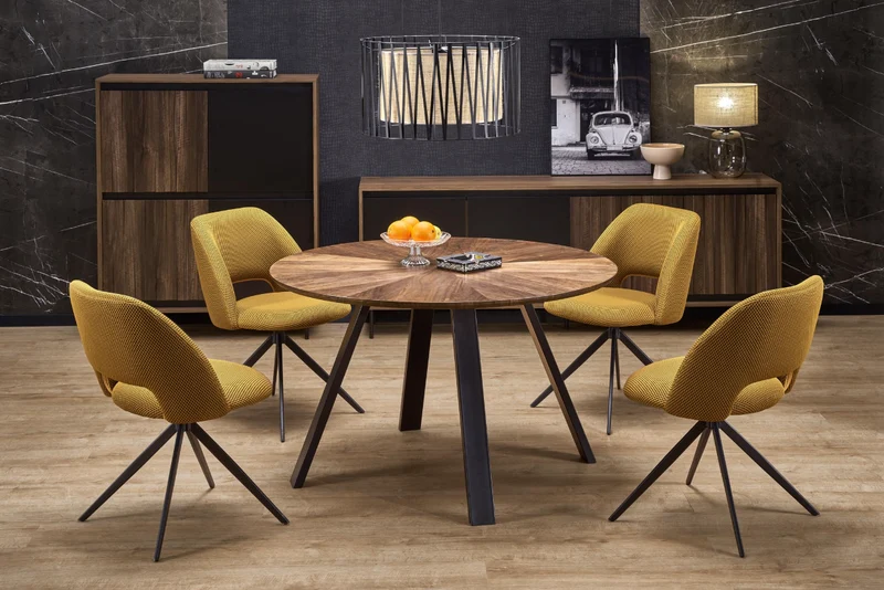 Tavolo tondo per 4/6 persone rovere Leonida 120x74 cm