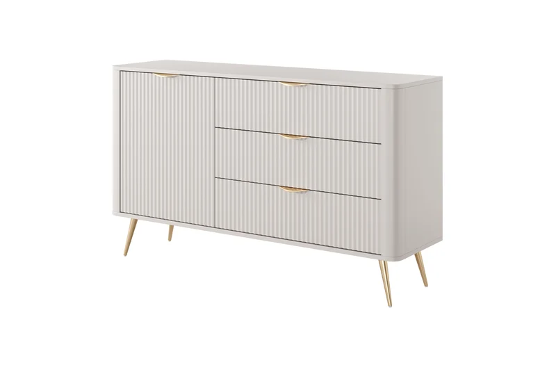 Madia con 1 anta e 3 cassetti Essenza 138x81 cm