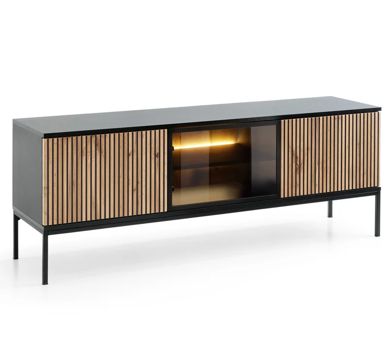 Mobile TV 2 ante con LED integrato Aura 154x56 cm