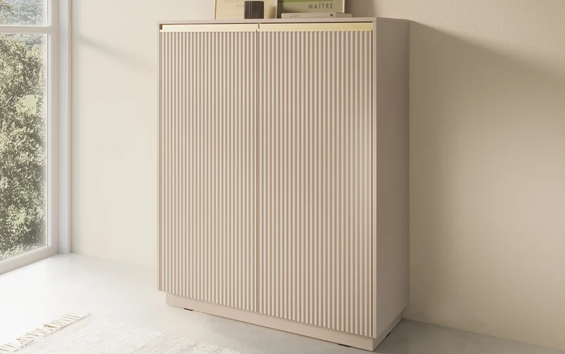 Credenza 2 ante in legno laminato Gold 104x127 cm