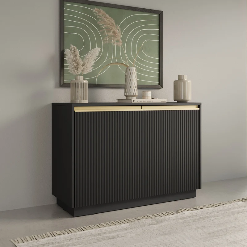 Madia a 2 ante in legno laminato Gold 104x72 cm