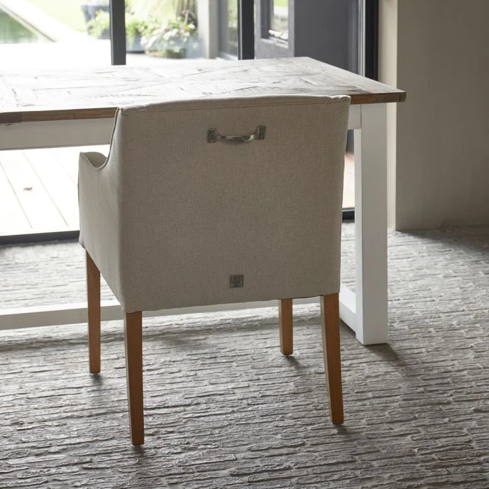 Riviera Maison Esszimmerstuhl Savile Row, Flanders Flax, Oxford Weave