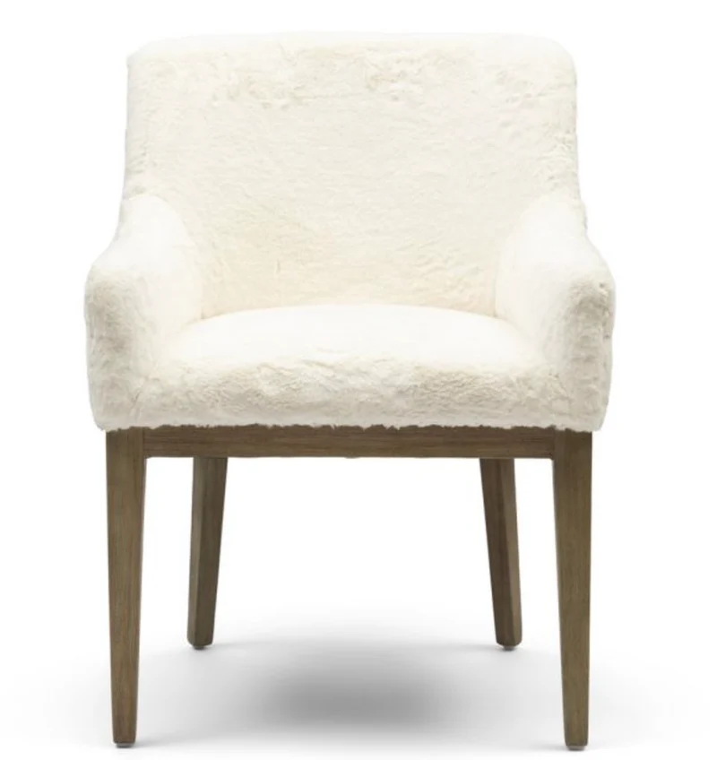 Riviera Maison Esstischstuhl Whistler, Snow, Faux Fur