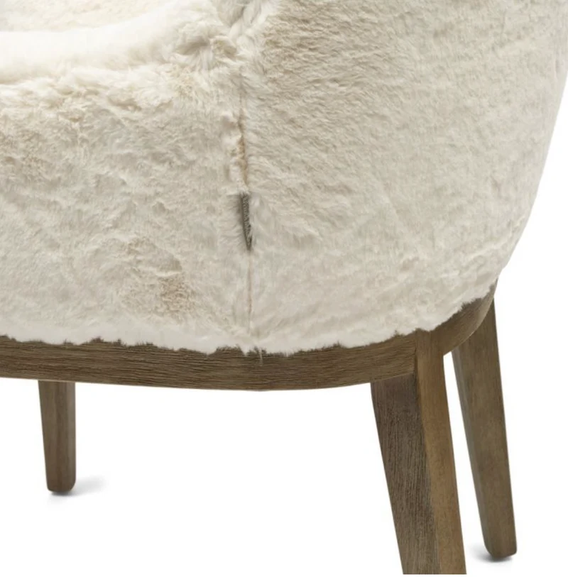 Riviera Maison Esstischstuhl Whistler, Snow, Faux Fur