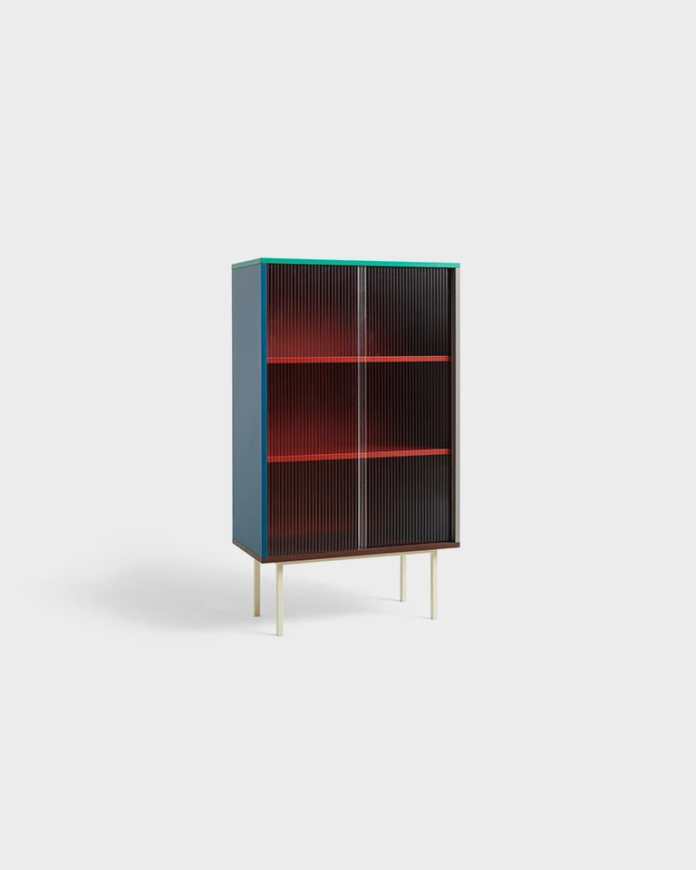 Credenza Colour Cabinet Tall - Glass Doors - HAY