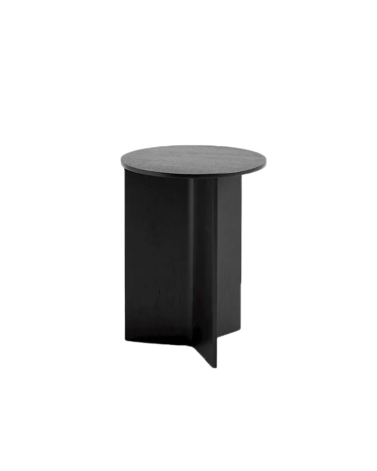 Tavolino Slit Table Wood - ø 35 cm - HAY