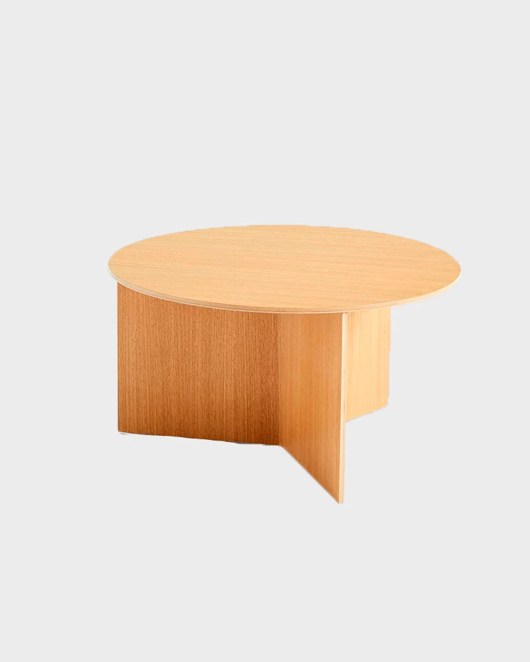 Tavolino Slit Table Wood - ø 45 cm - HAY