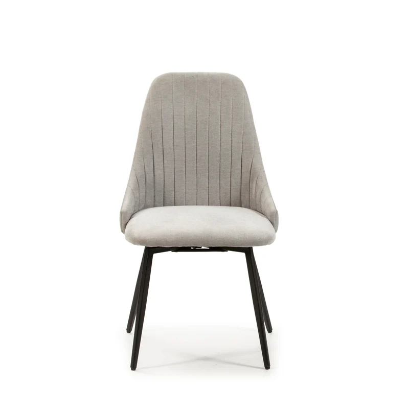 Set di 2 sedie in tessuto con gambe in metallo Elisa 43x44 h90 cm