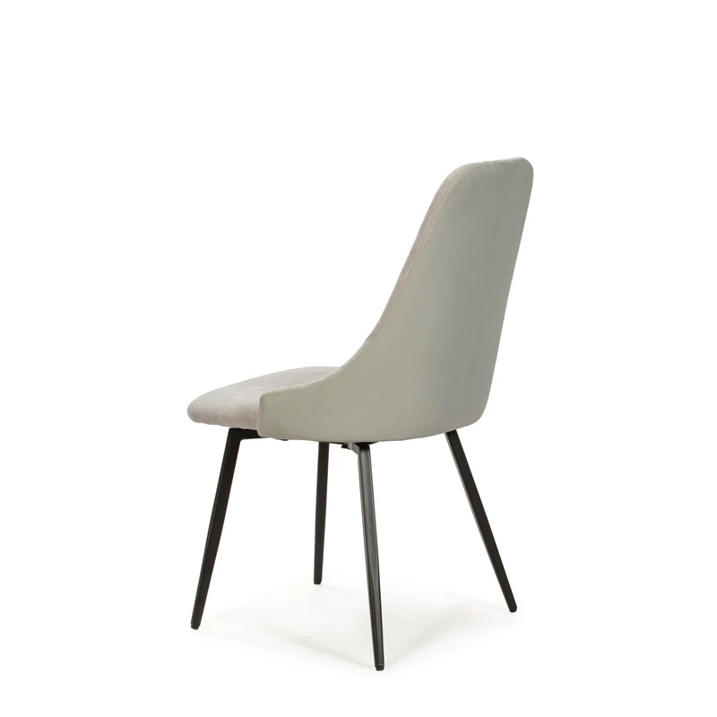 Set di 2 sedie in tessuto con gambe in metallo Elisa 43x44 h90 cm