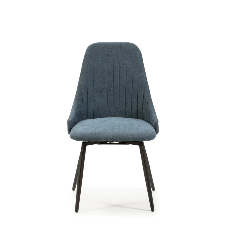 Set di 2 sedie in tessuto con gambe in metallo Elisa 43x44 h90 cm