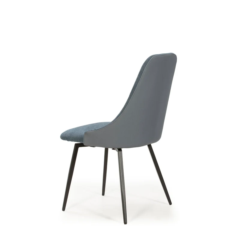 Set di 2 sedie in tessuto con gambe in metallo Elisa 43x44 h90 cm