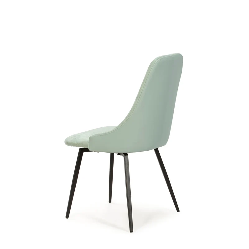 Set di 2 sedie in tessuto con gambe in metallo Elisa 43x44 h90 cm