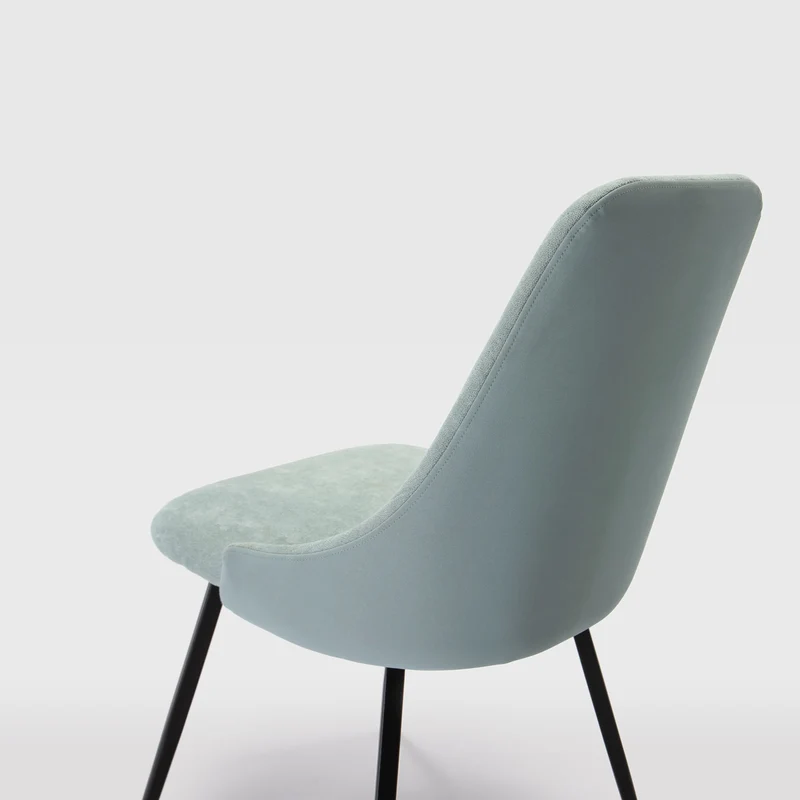 Set di 2 sedie in tessuto con gambe in metallo Elisa 43x44 h90 cm
