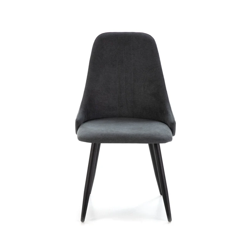 Set di 4 sedie in tessuto e gambe in metallo nero Gabri 44x44 h91 cm