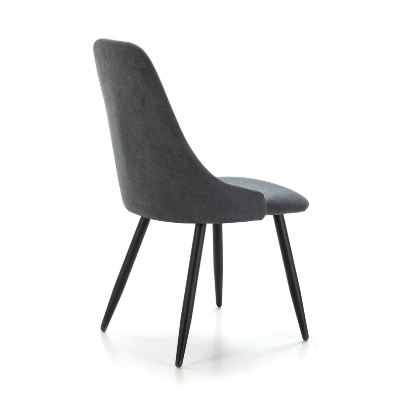 Set di 4 sedie in tessuto e gambe in metallo nero Gabri 44x44 h91 cm