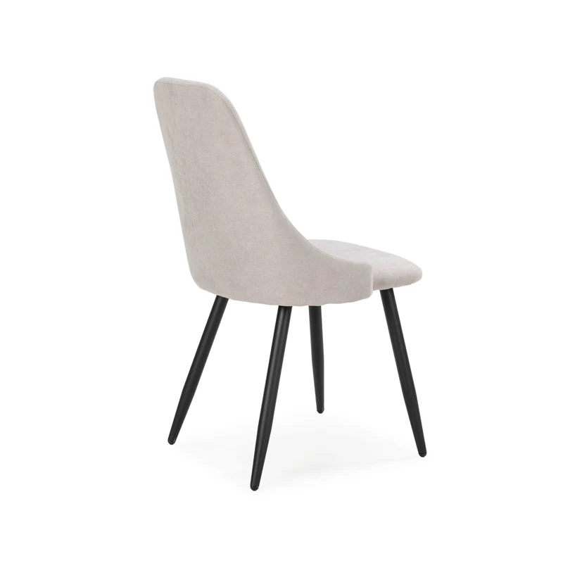 Set di 4 sedie in tessuto e gambe in metallo nero Gabri 44x44 h91 cm