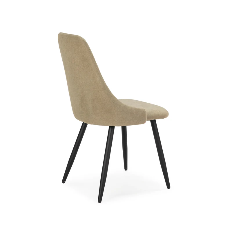Set di 4 sedie in tessuto e gambe in metallo nero Gabri 44x44 h91 cm