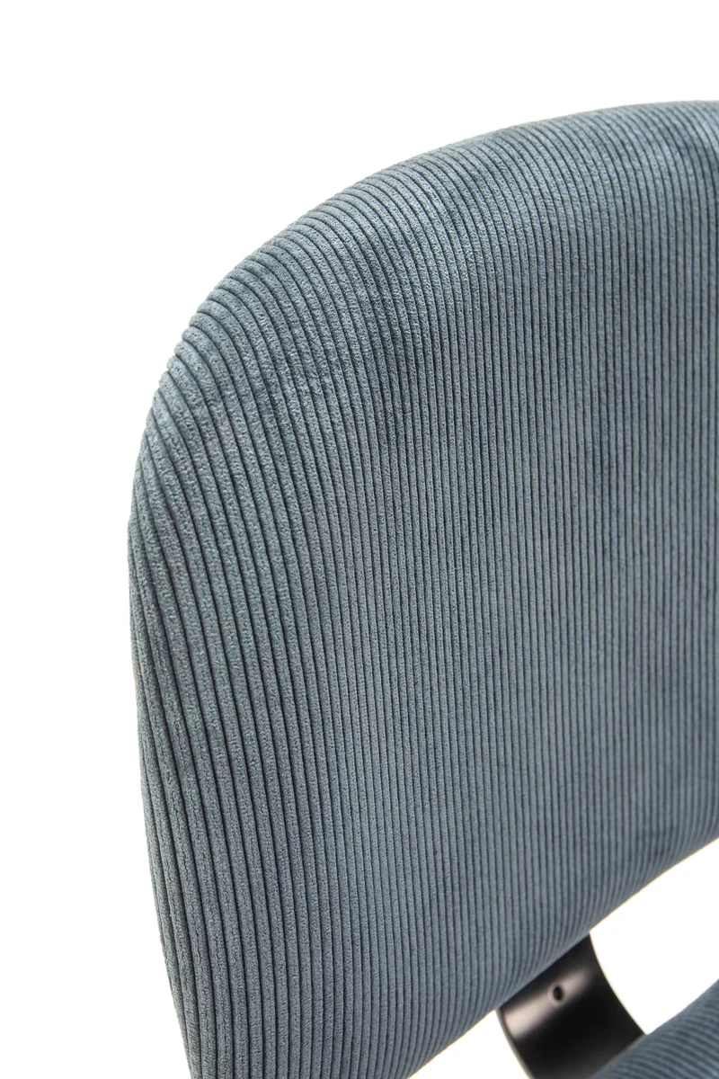 Set di 2 sgabelli in stile retrò in velluto a coste e metallo nero Anna 44x51 h98 cm