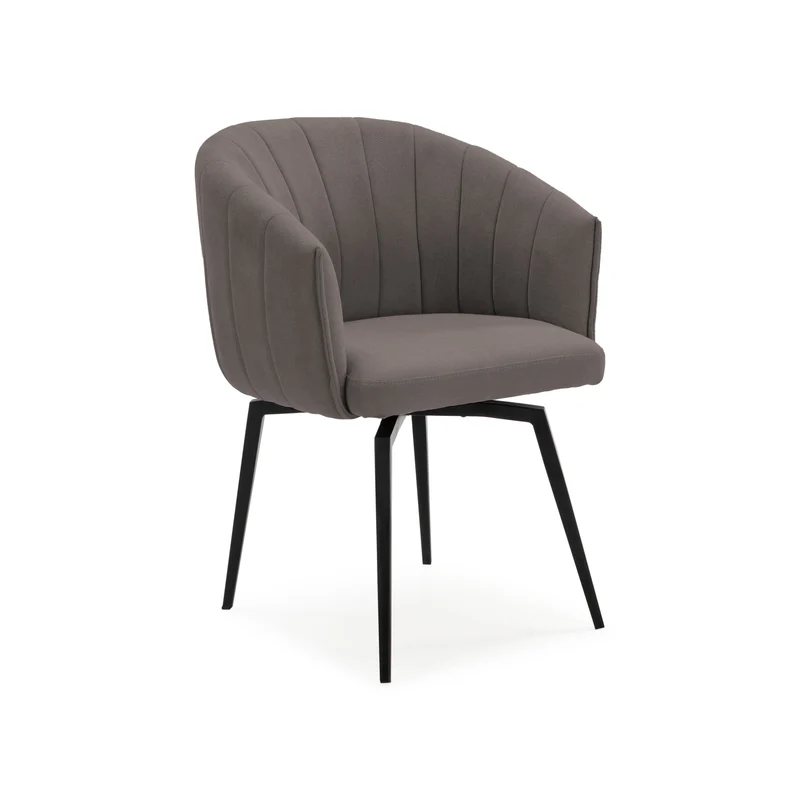 Poltrona con struttura in metallo e gambe Erica 60x60 h81 cm