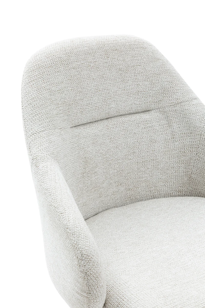 Set di 2 sedie girevoli con braccioli e struttura in metallo Tara 46x47 h84 cm