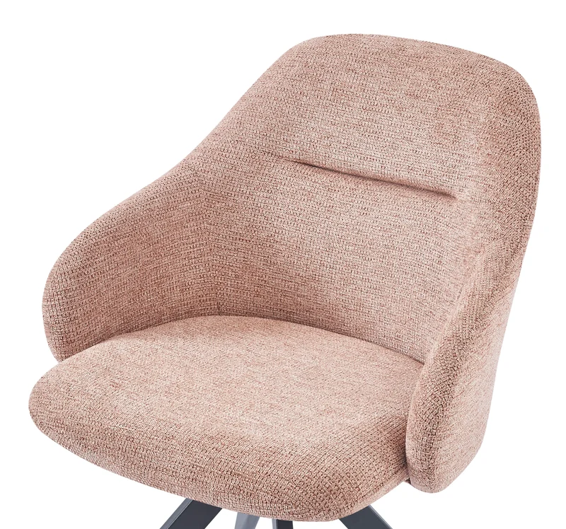 Set di 2 sedie girevoli con braccioli e struttura in metallo Tara 46x47 h84 cm