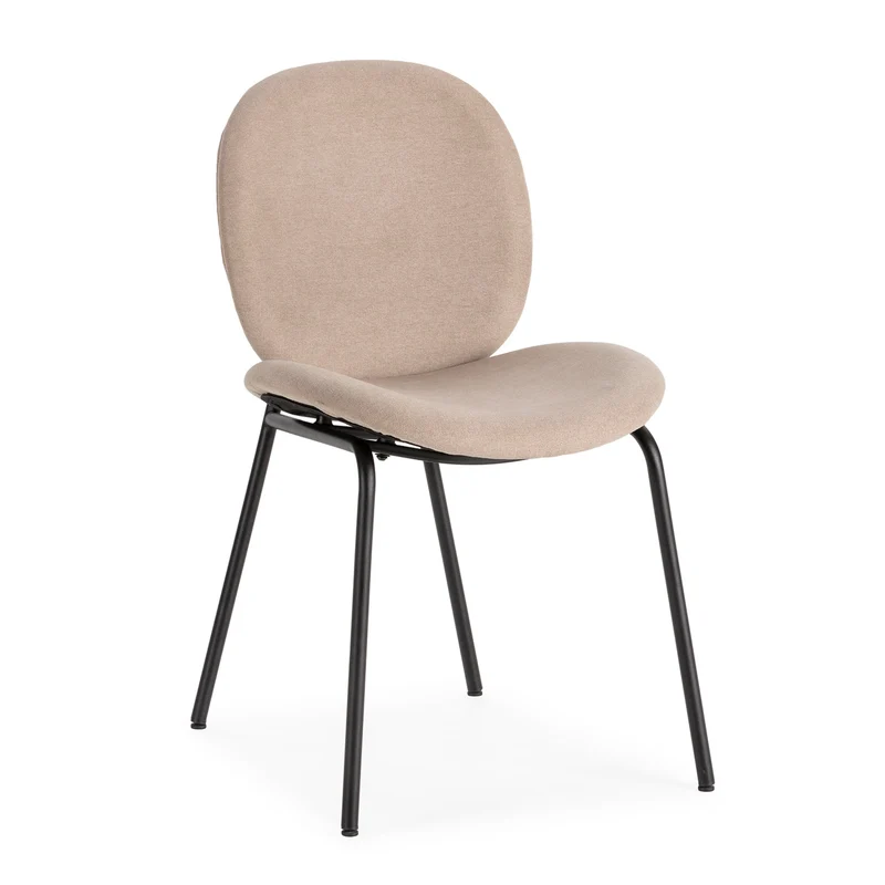 Set di 2 sedie con struttura in metallo e gambe Corin 47x51 h81 cm