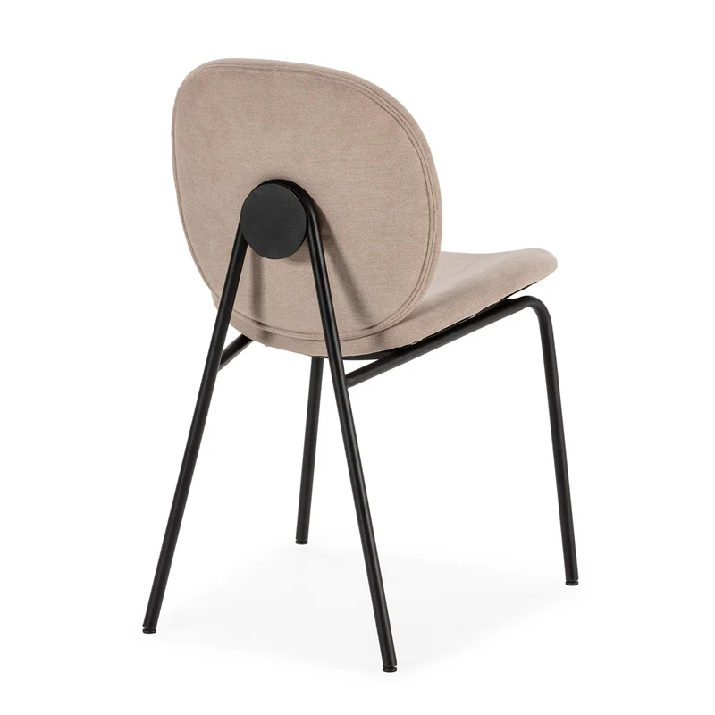 Set di 2 sedie con struttura in metallo e gambe Corin 47x51 h81 cm