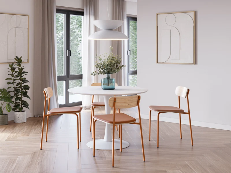 Set di 2 sedie in legno con gambe in metallo Adri 46x52 h78 cm