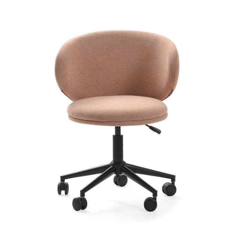 Sedia con base girevole e gambe in metallo rivestite nere Sofia 60x60 h73/83 cm