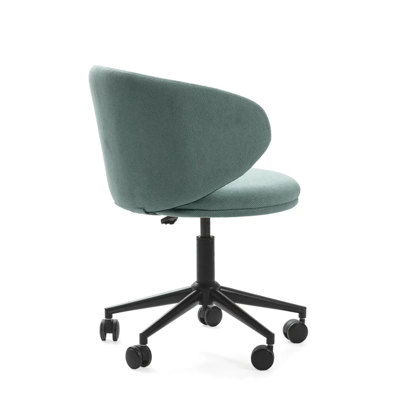 Sedia con base girevole e gambe in metallo rivestite nere Sofia 60x60 h73/83 cm