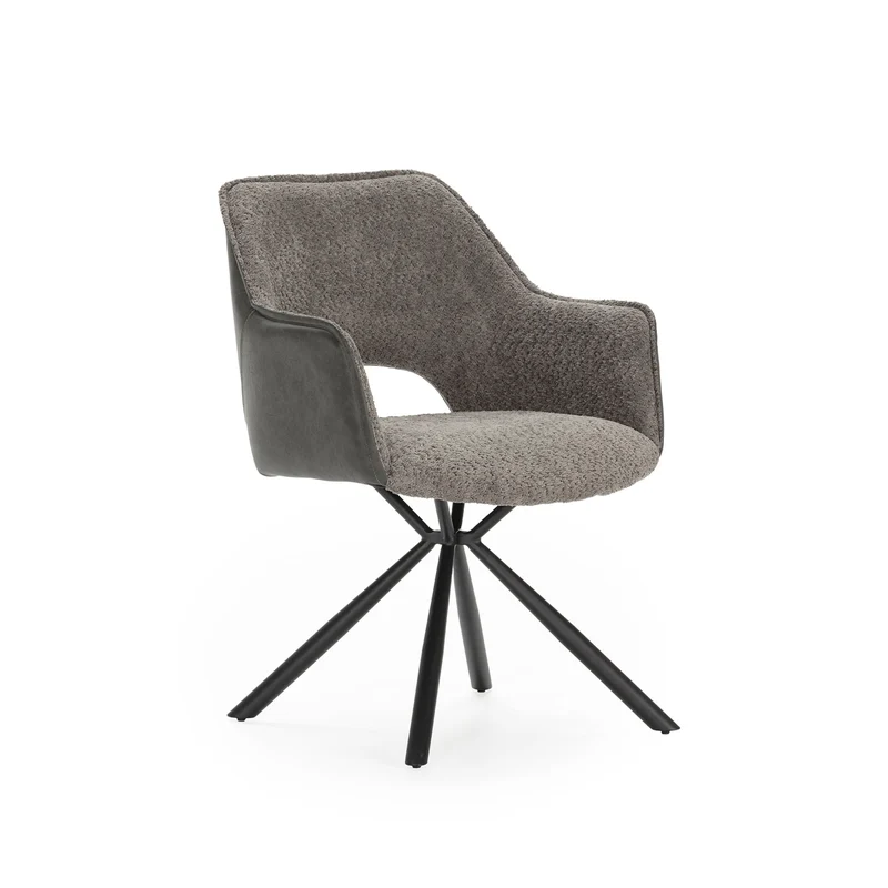 Set di 2 poltrone con gambe in metallo nero Mariel 48x49 h80 cm