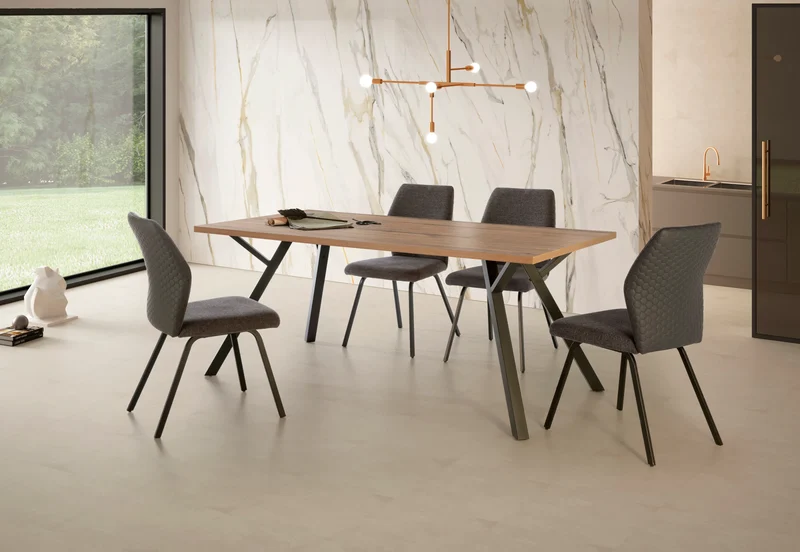 Tavolo rettangolare in legno per 6/8 persone Paola 160x90 cm