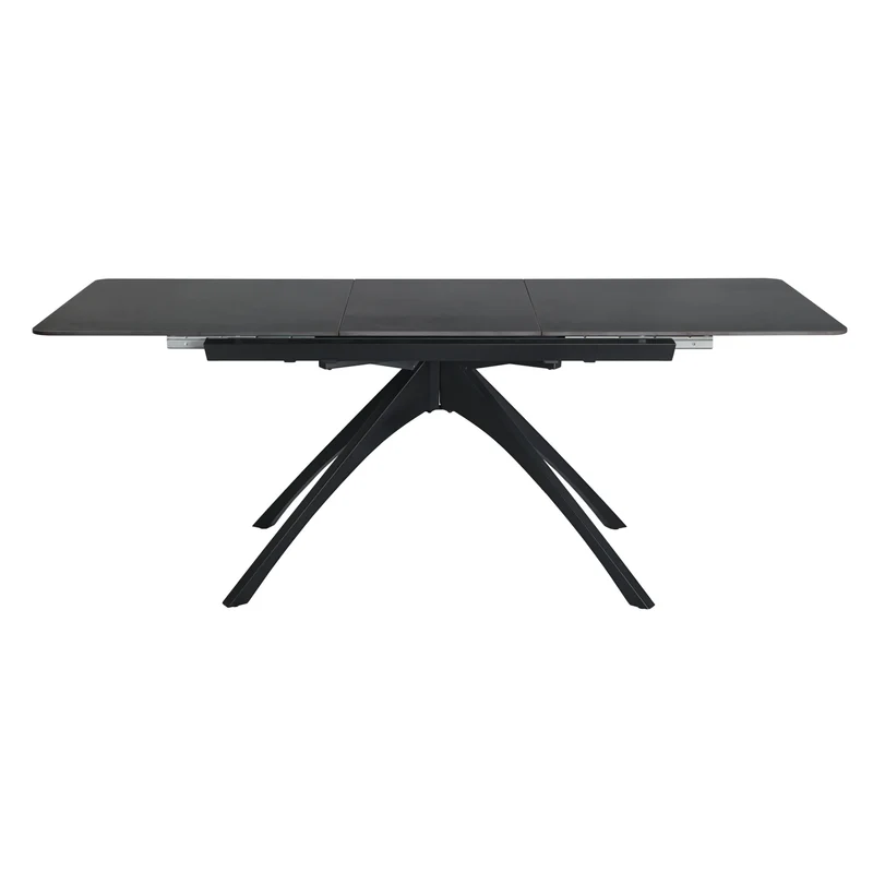 Tavolo allungabile da 4/8 persone in pietra nero Becca 150/200x76 cm