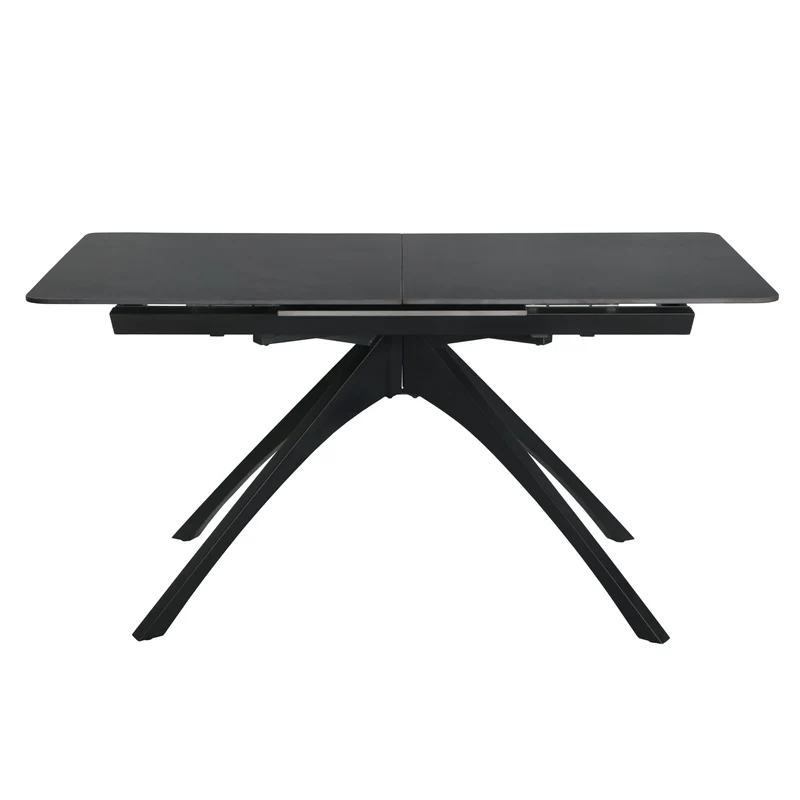 Tavolo allungabile da 4/8 persone in pietra nero Becca 150/200x76 cm