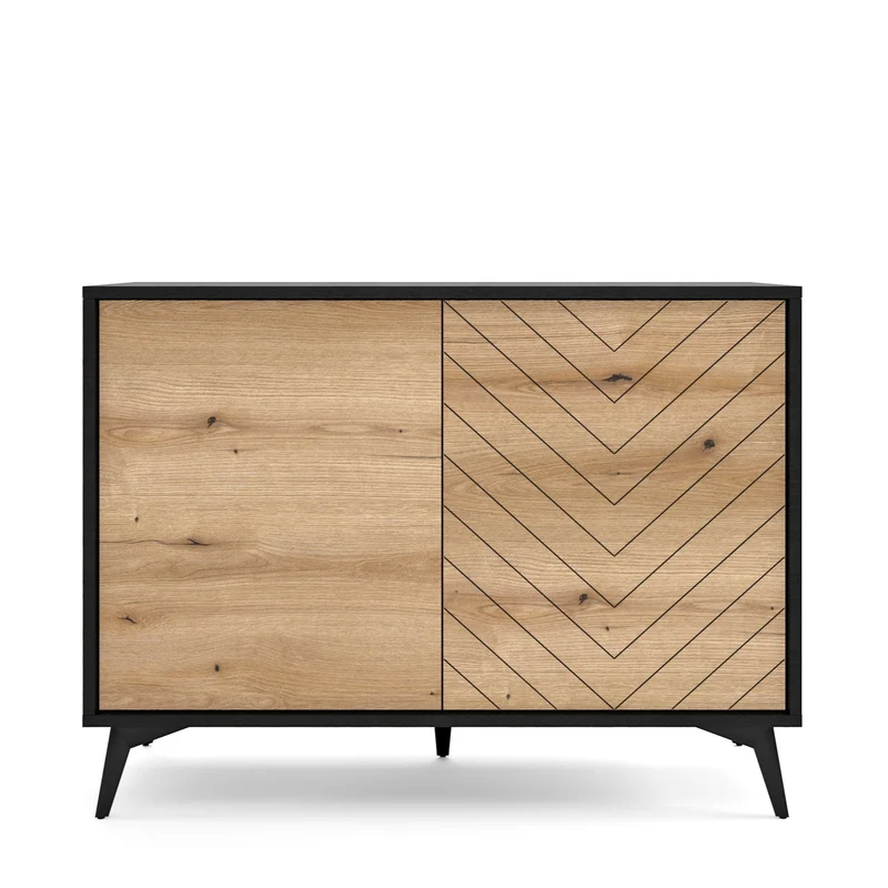 Madia 2 ante in legno laminato con piedi in metallo Evoke 104x77 cm