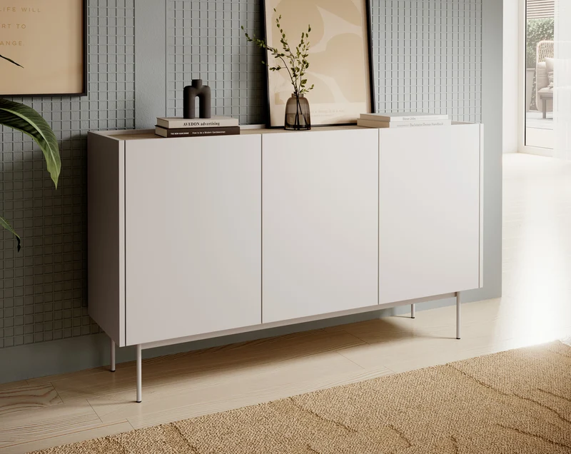 Madia 3 ante in legno laminato Lago 144x83 cm