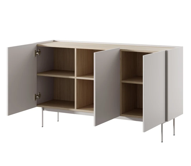 Madia 3 ante in legno laminato Lago 144x83 cm