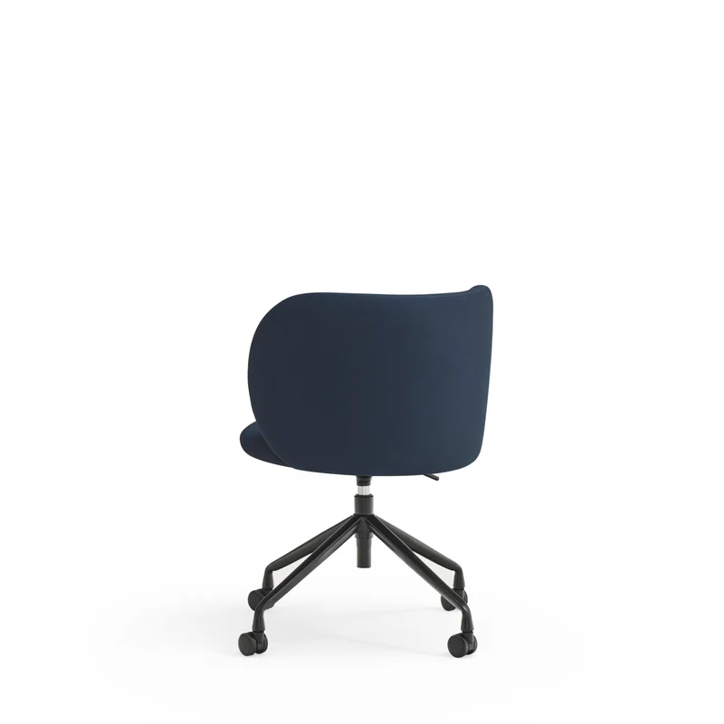 Sedia imbottita girevole con struttura in metallo su ruote Mogi di Teulat 59x53 h47 cm