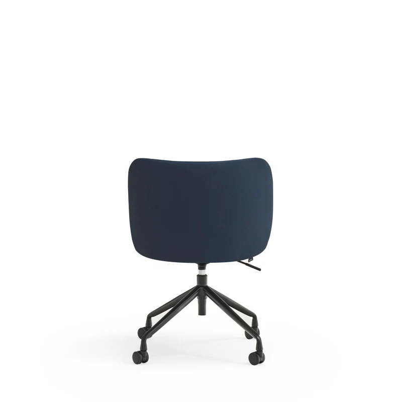 Sedia imbottita girevole con struttura in metallo su ruote Mogi di Teulat 59x53 h47 cm