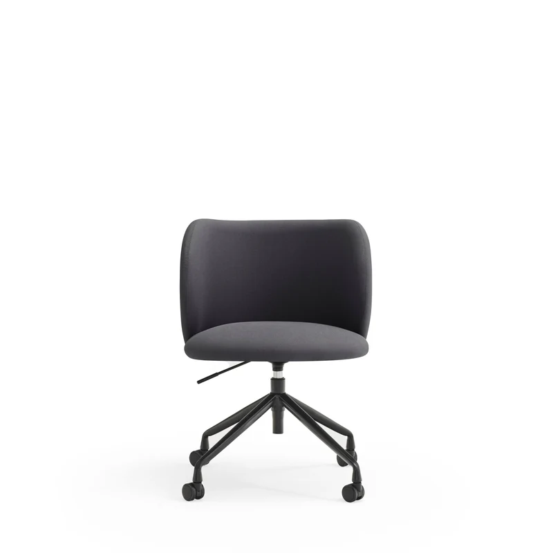 Sedia imbottita girevole con struttura in metallo su ruote Mogi di Teulat 59x53 h47 cm