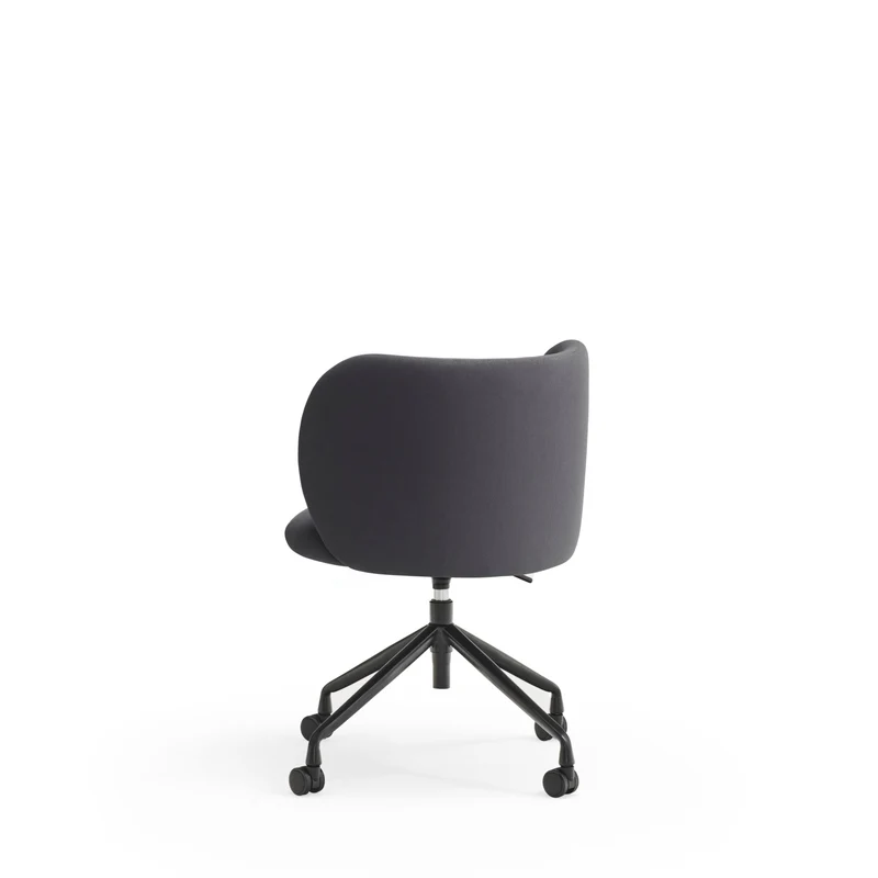 Sedia imbottita girevole con struttura in metallo su ruote Mogi di Teulat 59x53 h47 cm