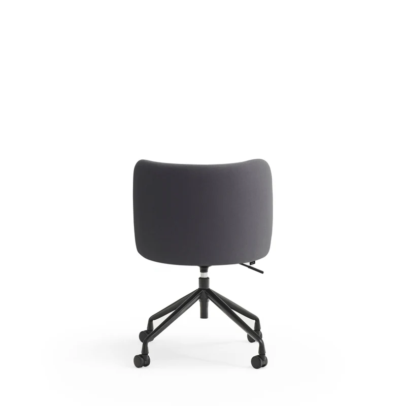 Sedia imbottita girevole con struttura in metallo su ruote Mogi di Teulat 59x53 h47 cm