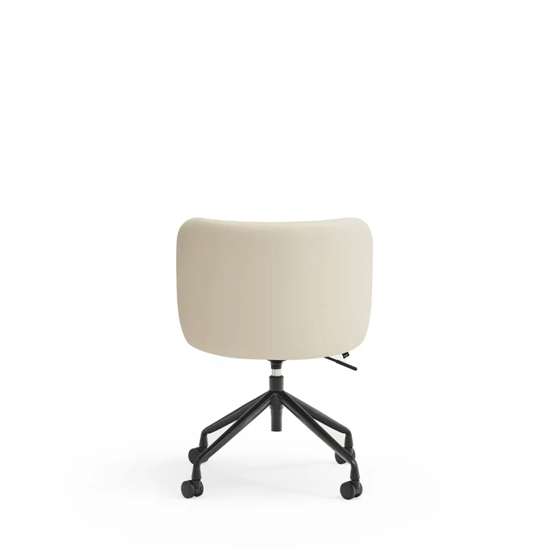 Sedia imbottita girevole con struttura in metallo su ruote Mogi di Teulat 59x53 h47 cm