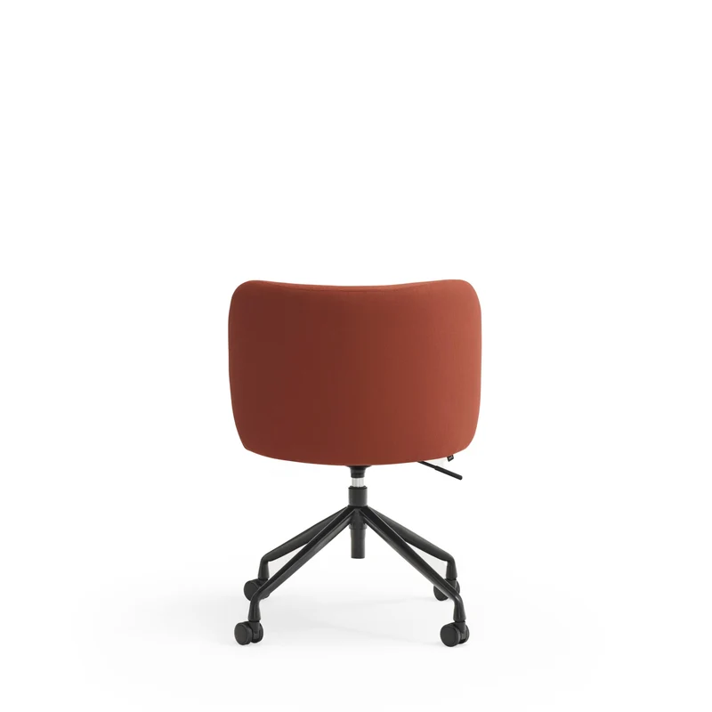 Sedia imbottita girevole con struttura in metallo su ruote Mogi di Teulat 59x53 h47 cm